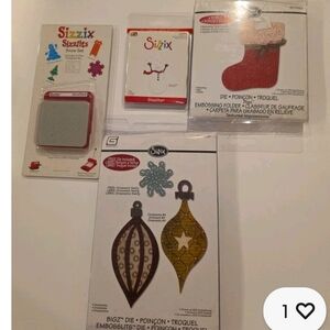 Sizzix Christmas And Winter Set Stocking, Ornaments, Snowman
